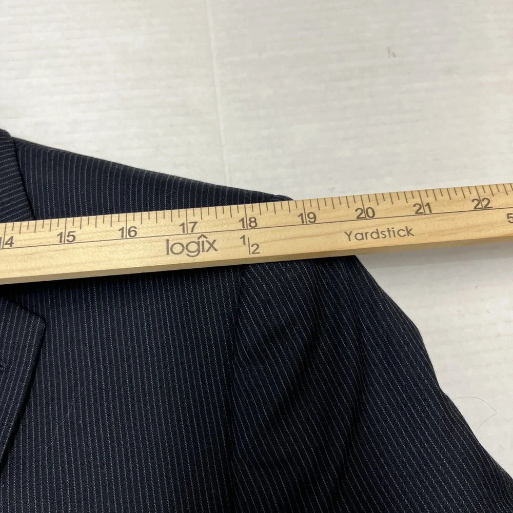 Joe‎ Joseph Abboud Blazer Mens 42L 100% Wool Blue Pin Stripe Jacket Sport Coat